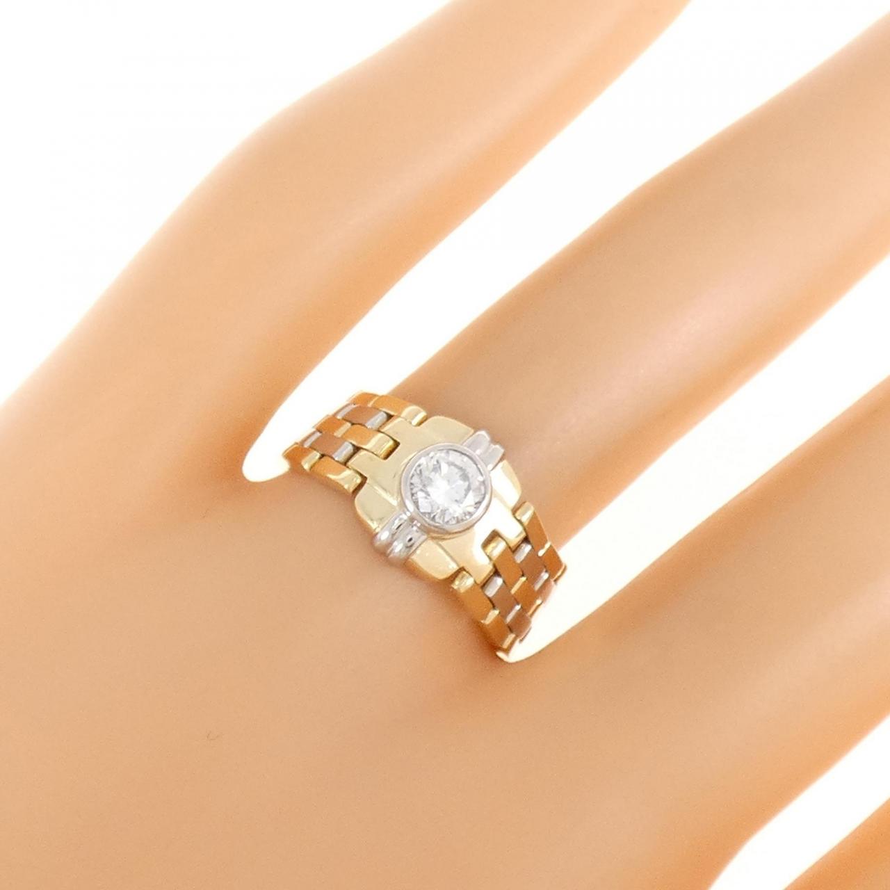 K18YG/PT ダイヤモンド リング 0.29CT