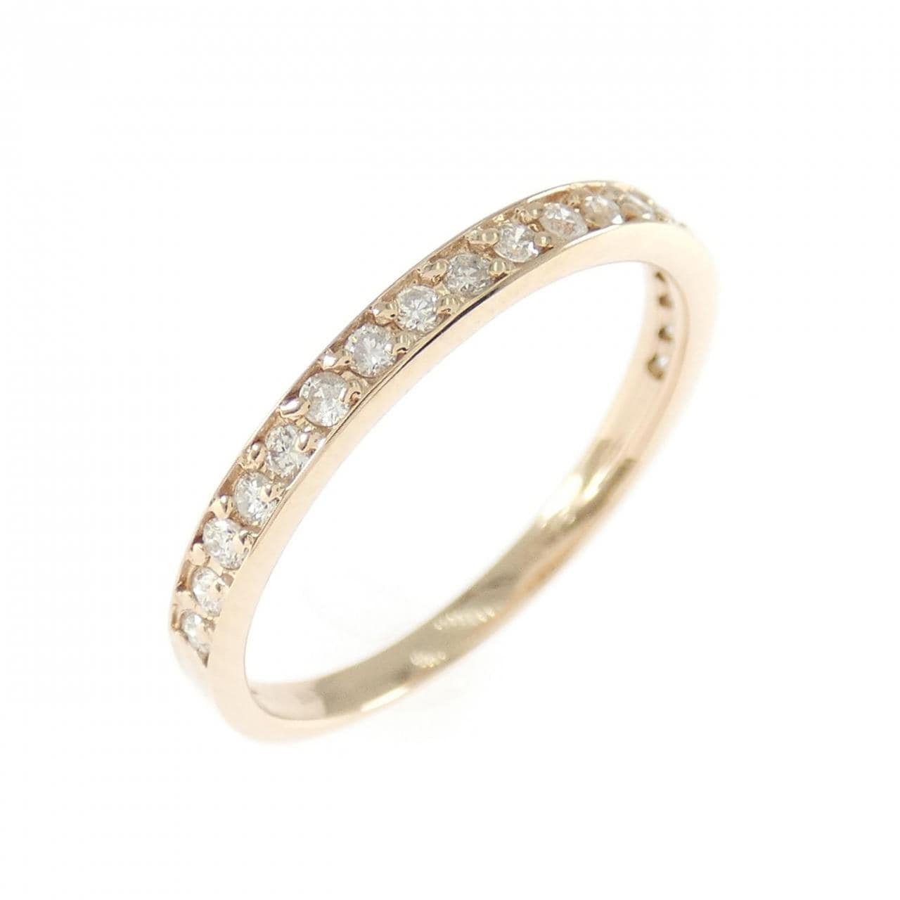 K18PG ハーフエタニティ ダイヤモンド リング 0.15CT