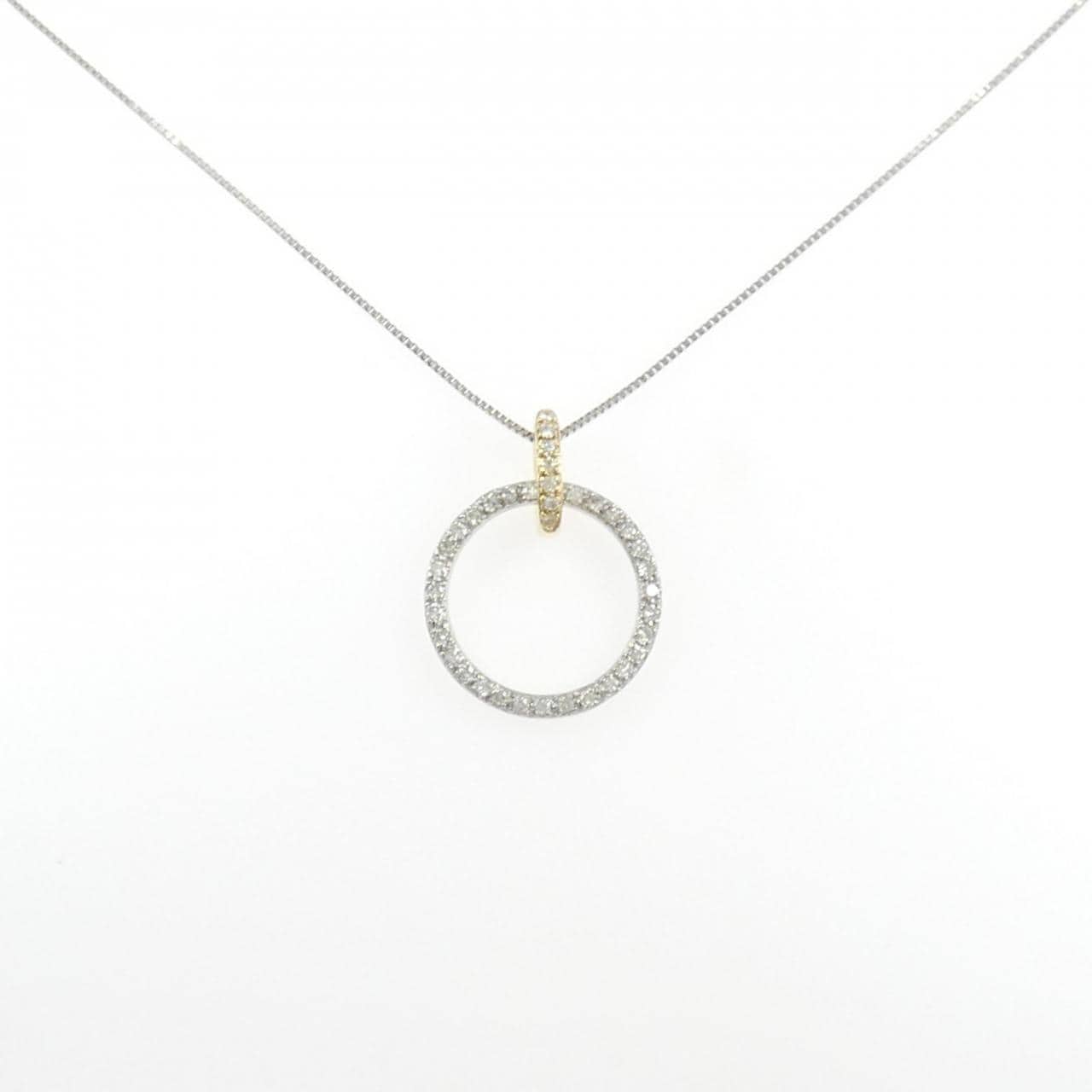 PT900/K18YG/PT850 ダイヤモンド ネックレス 1.00CT