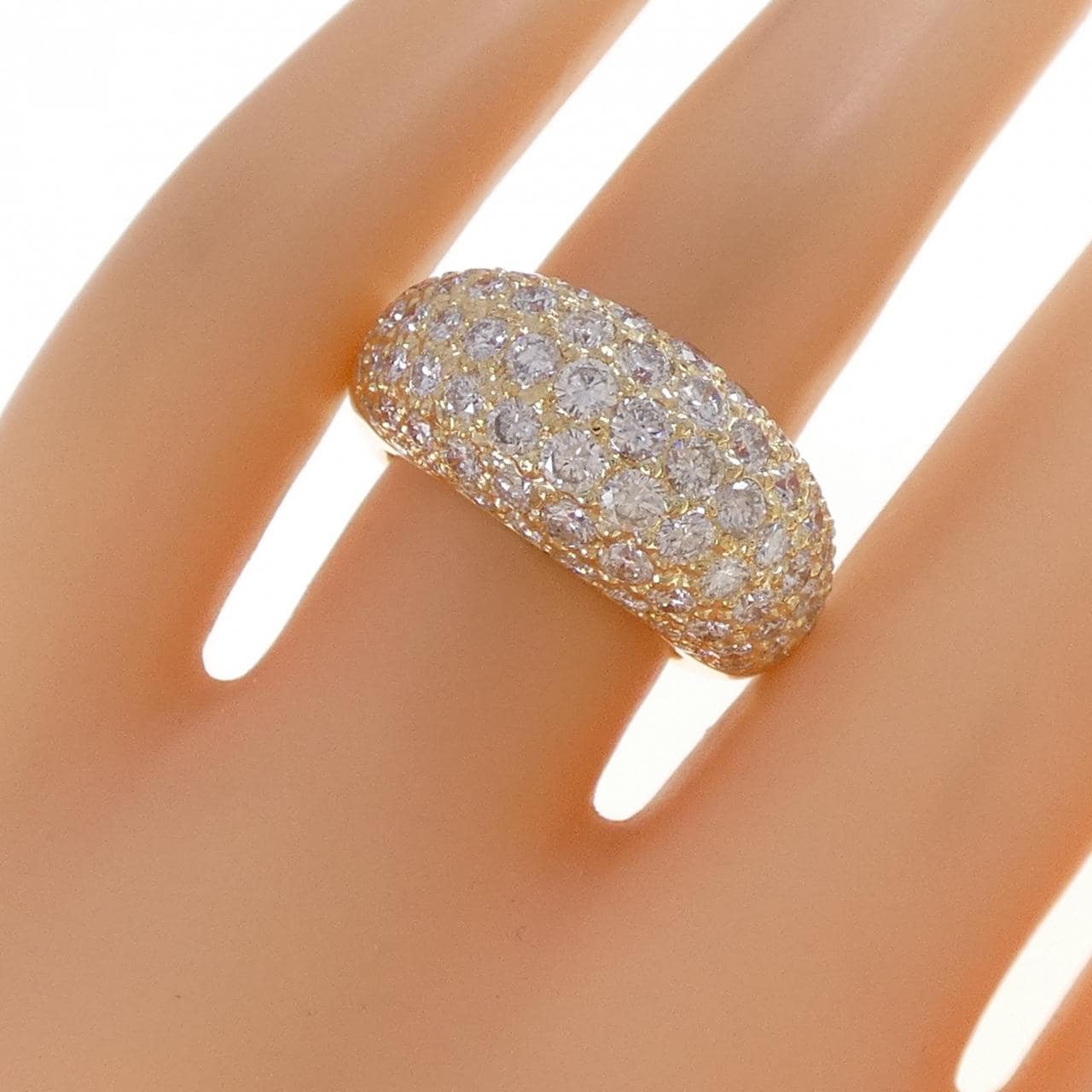 750YG パヴェ ダイヤモンド リング 3.00CT