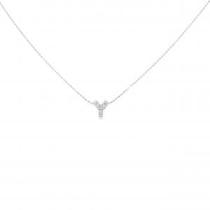 K18WG イニシャルY ダイヤモンド ネックレス 0.05CT