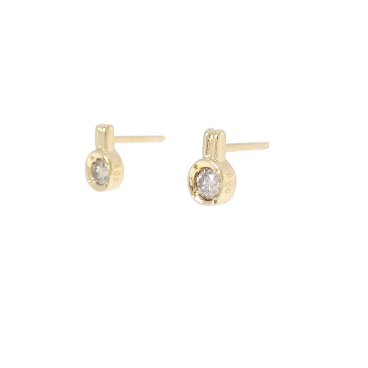 K18YG ダイヤモンド ピアス 0.16CT