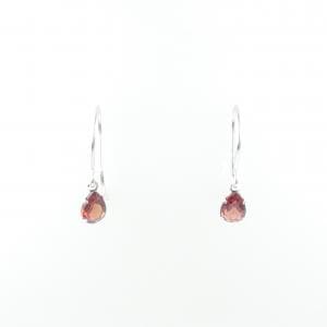 PT950 ガーネット ピアス 0.80CT
