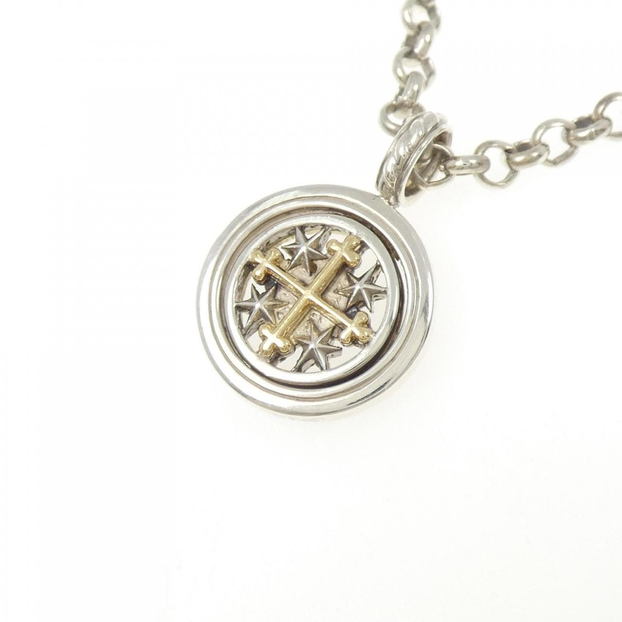 エスジェーエックス 750YG/925 ネックレス 0.07CT