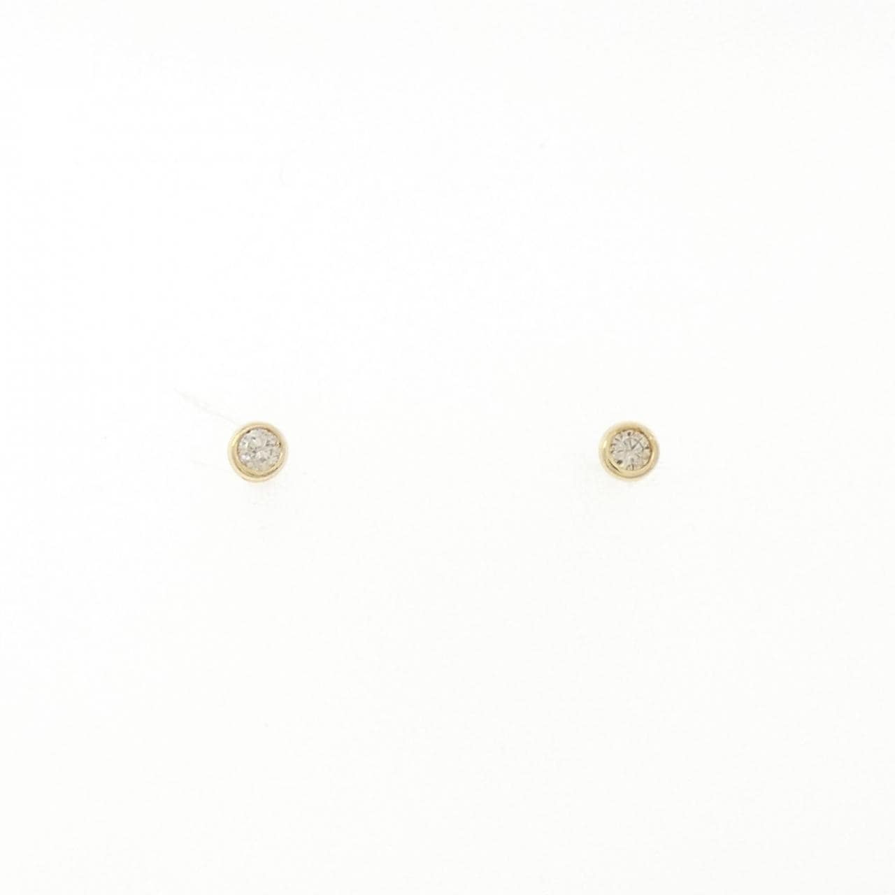 【新品】K18YG ソリティア ダイヤモンド ピアス 0.04CT