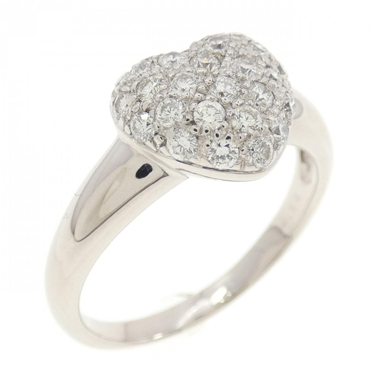 K18WG ハート ダイヤモンド リング 0.50CT