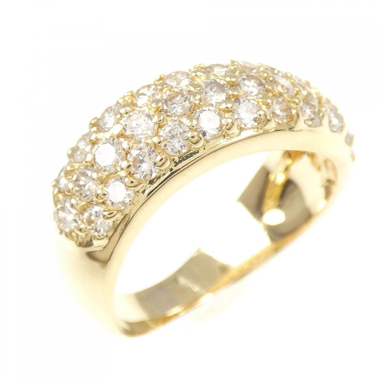 K18YG パヴェ ダイヤモンド リング 1.00CT