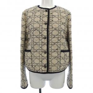 クリスチャンディオール CHRISTIAN DIOR クロップドジャケットカナージュ 511V58A7757 ノーカラージャケット