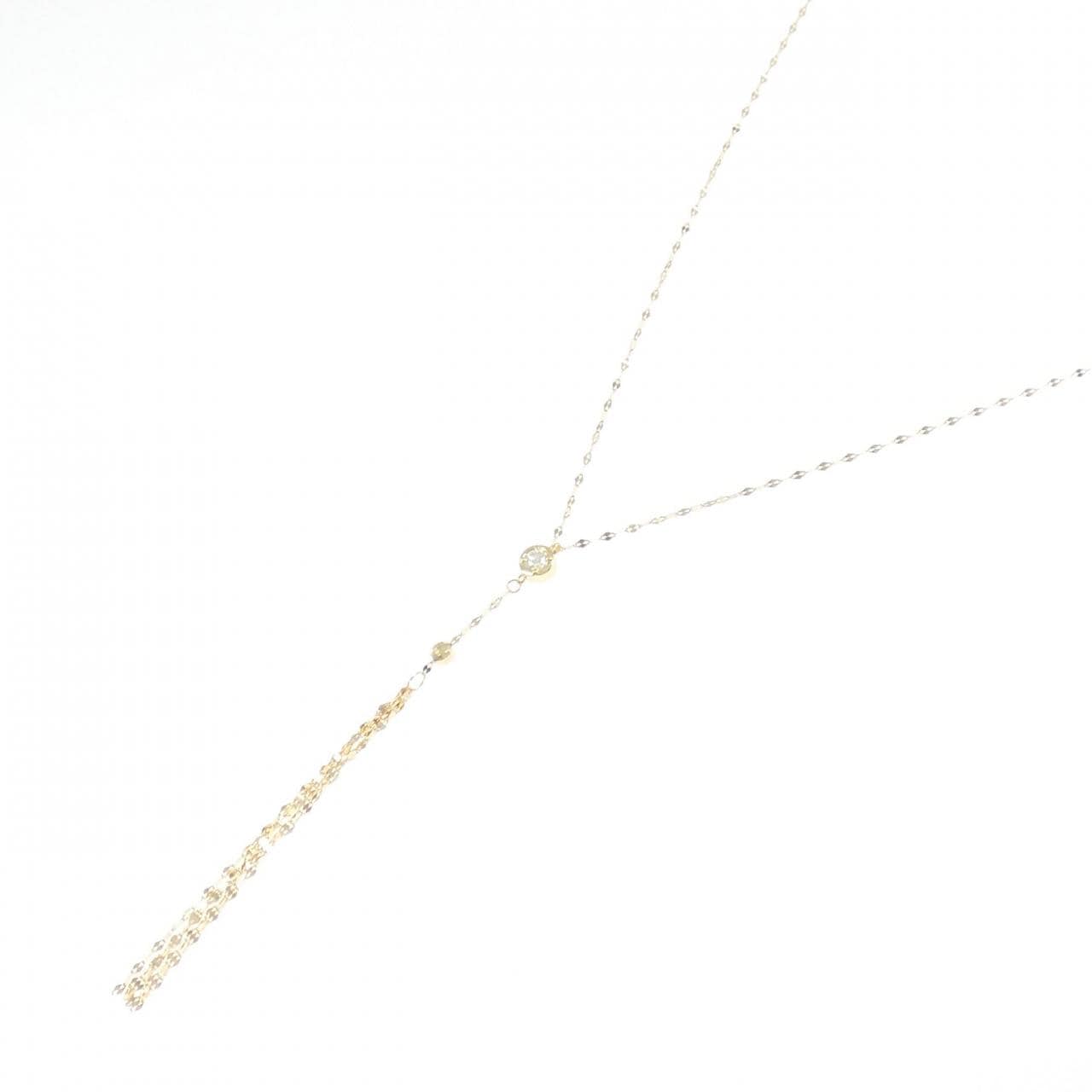K18YG ダイヤモンド ネックレス 0.13CT