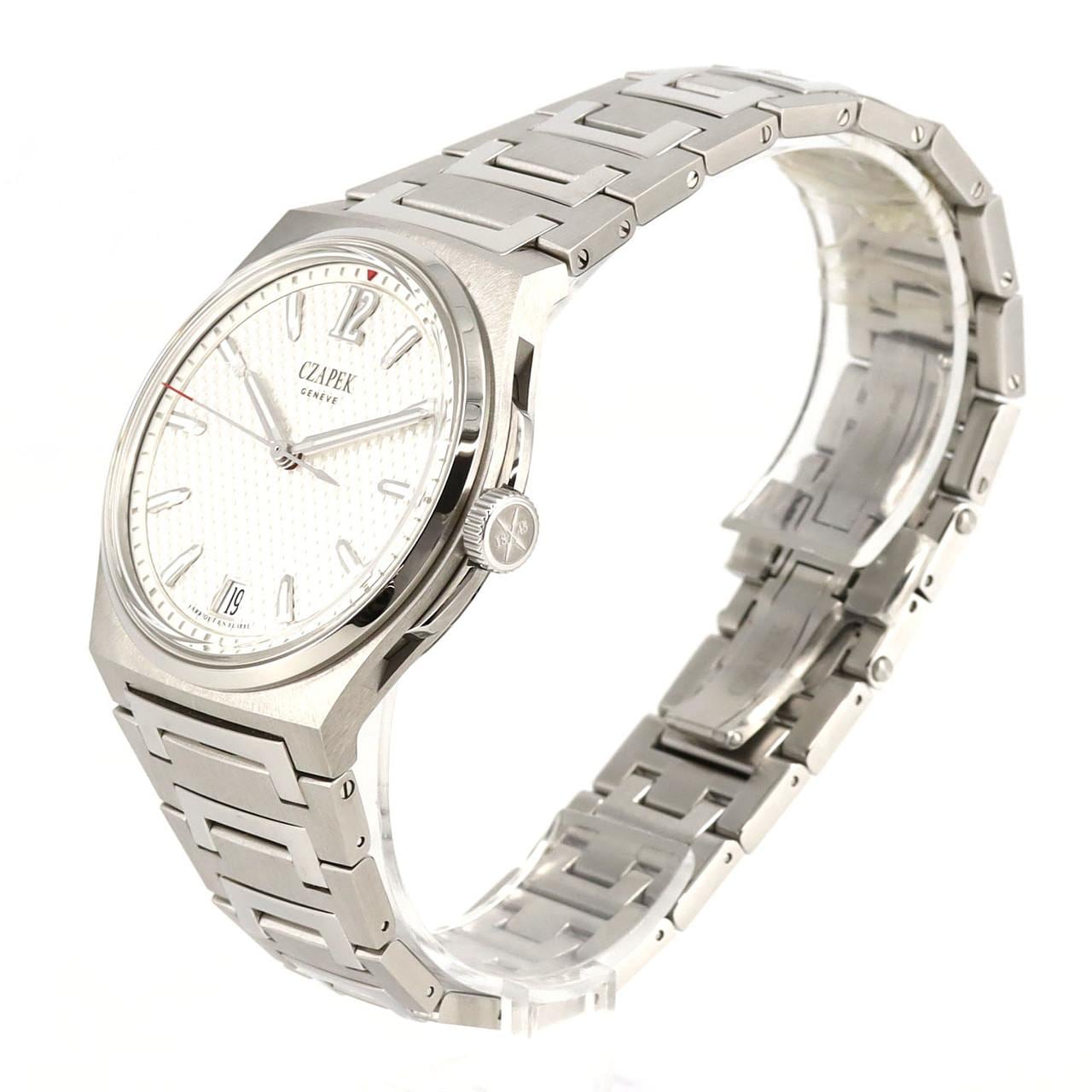 [未使用品] CZAPEK Antarctic Passage de Drake 冰白色 ICE WHITE 12 RED TIP HAND SS自動上弦