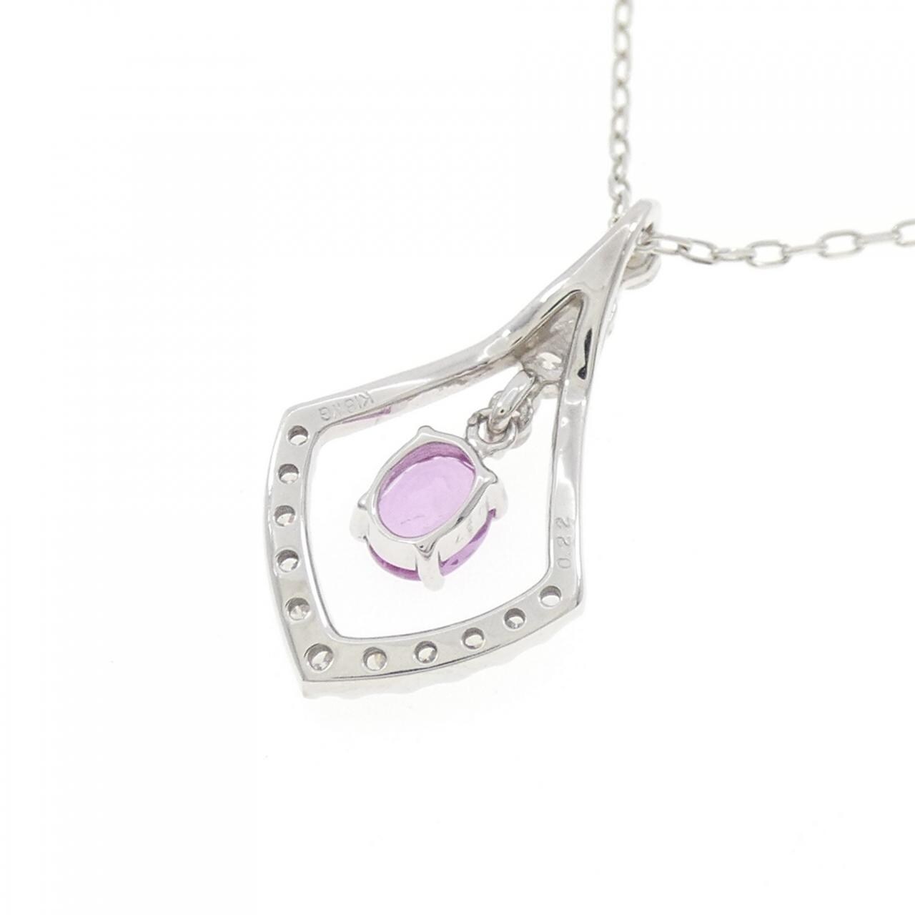 K18WG サファイヤ ネックレス 0.37CT
