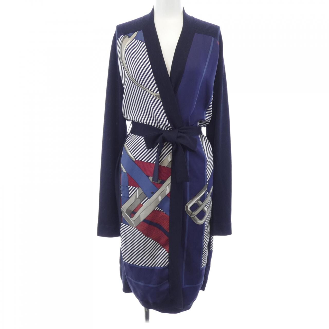 エルメス HERMES *97-7751 ツイルレーヌ ロングカーディガン