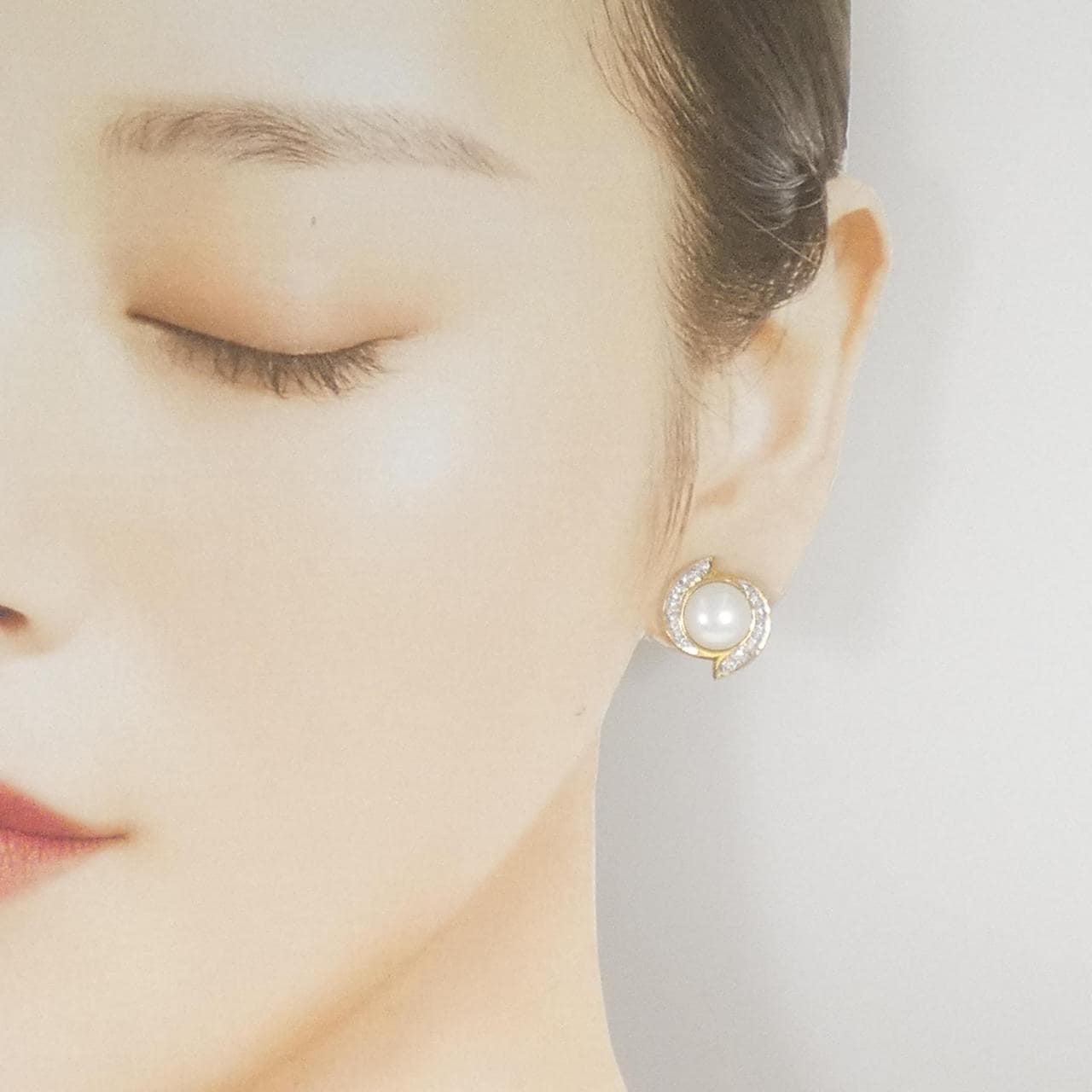 K18YG/K18WG 淡水パール ピアス