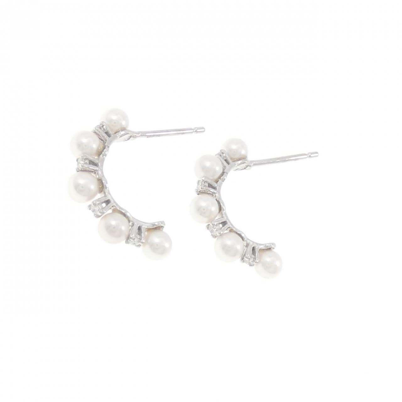 K18WG アコヤパール ピアス