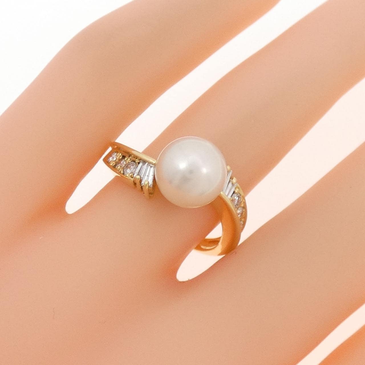 K18YG アコヤパール リング 8.4mm