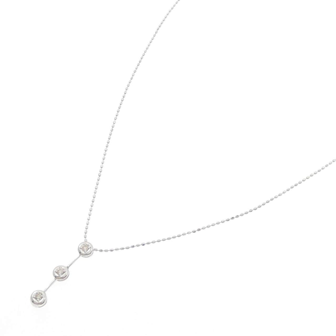 K14WG ダイヤモンド ネックレス 0.06CT