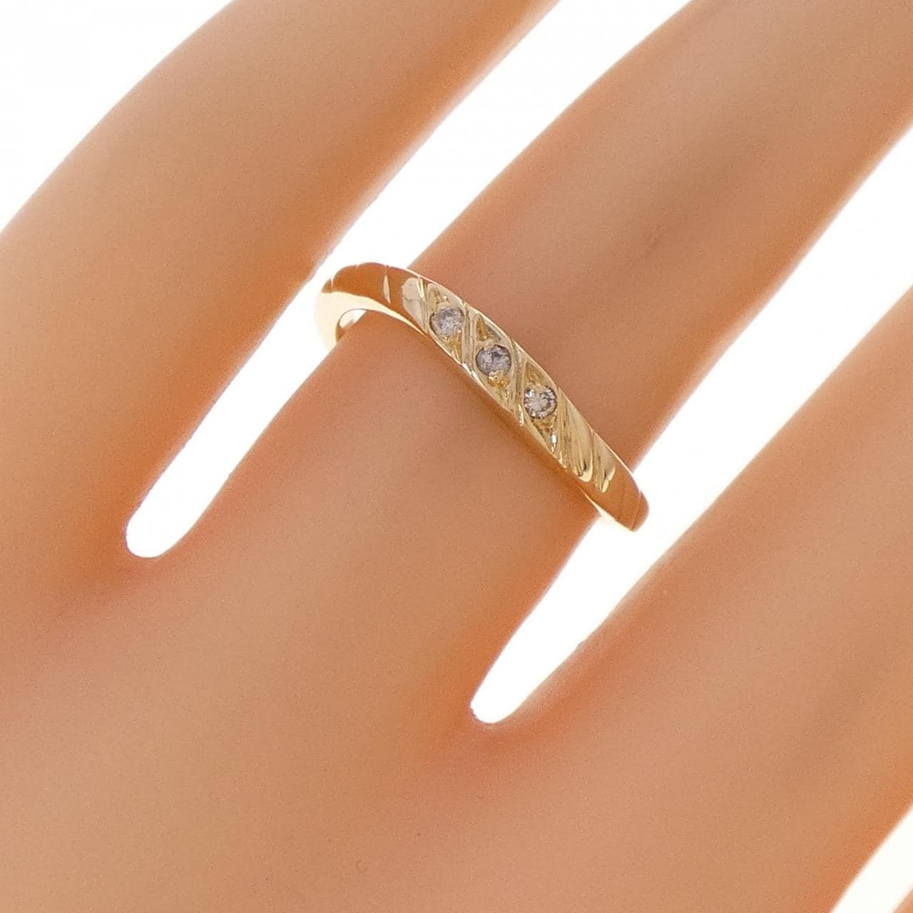 K18YG ダイヤモンド リング 0.05CT