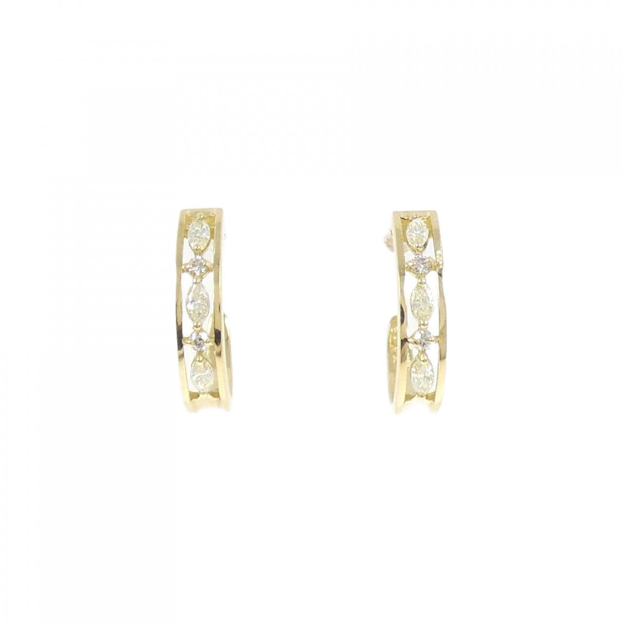 [新品] K18YG钻石耳环 0.24CT