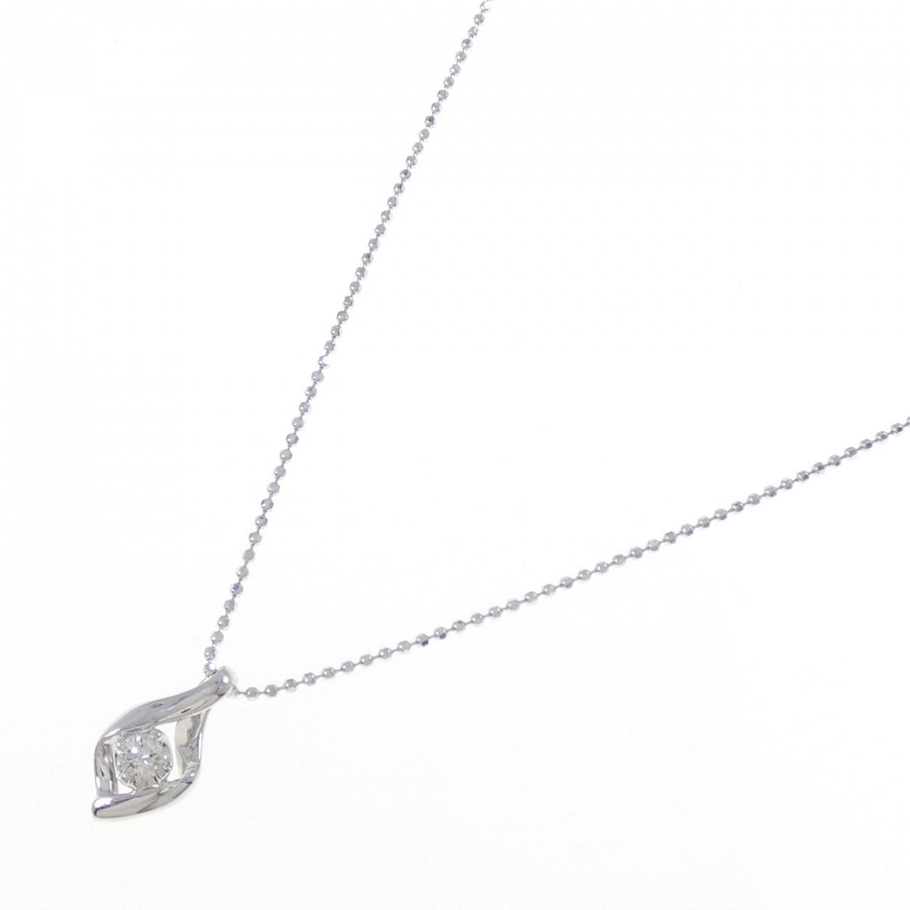 K18WG ダイヤモンド ネックレス 0.10CT