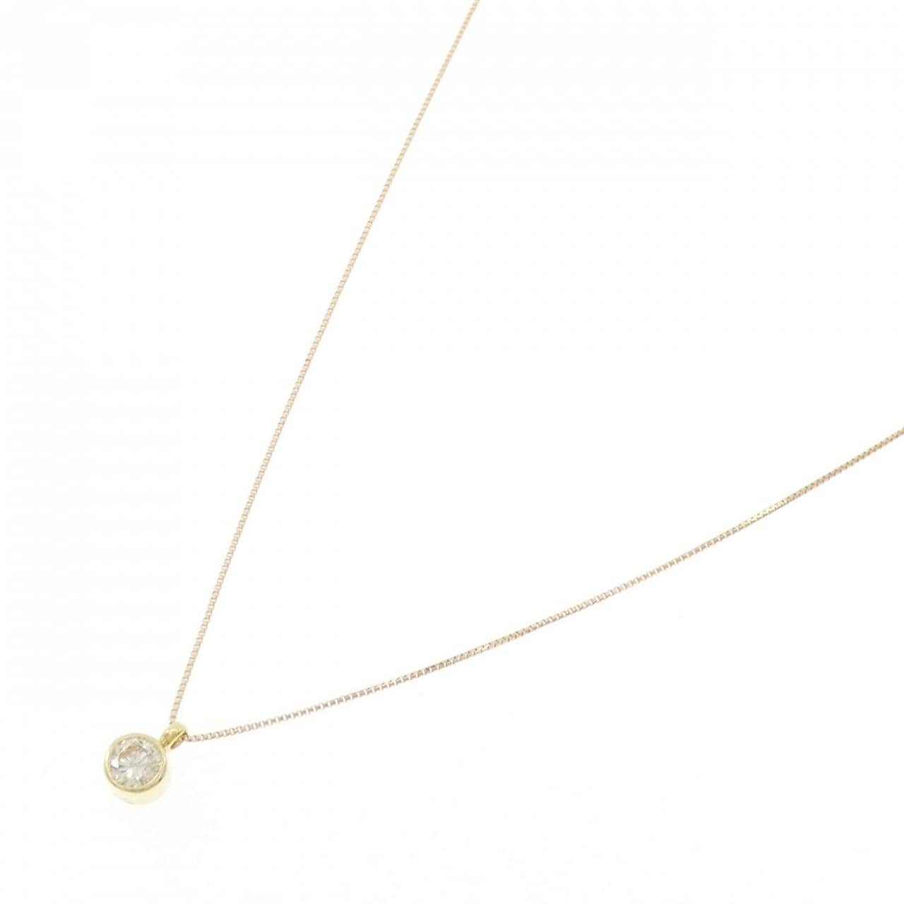 K18YG ソリティア ダイヤモンド ネックレス 0.304CT