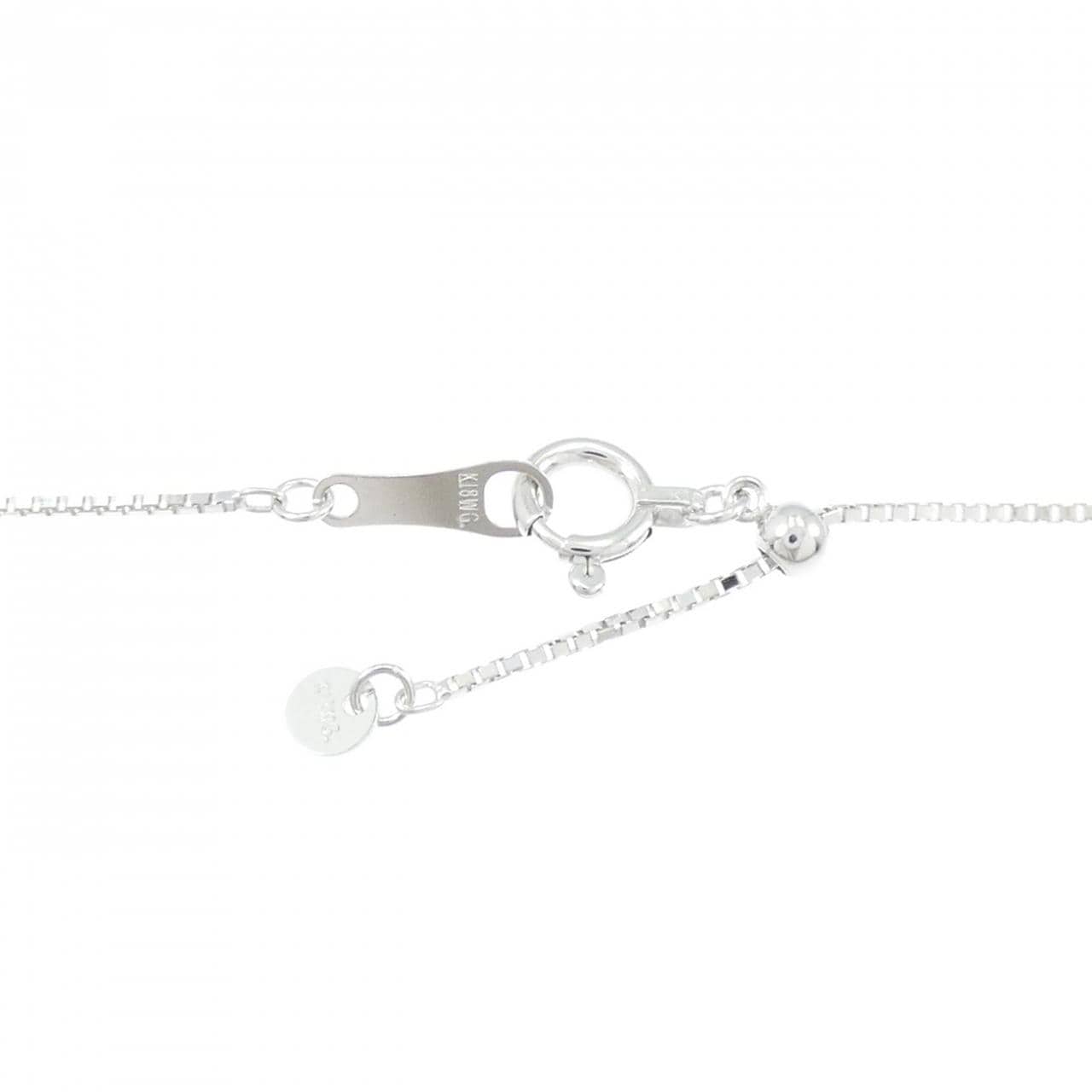 K18WG パヴェ ダイヤモンド ネックレス 0.3CT