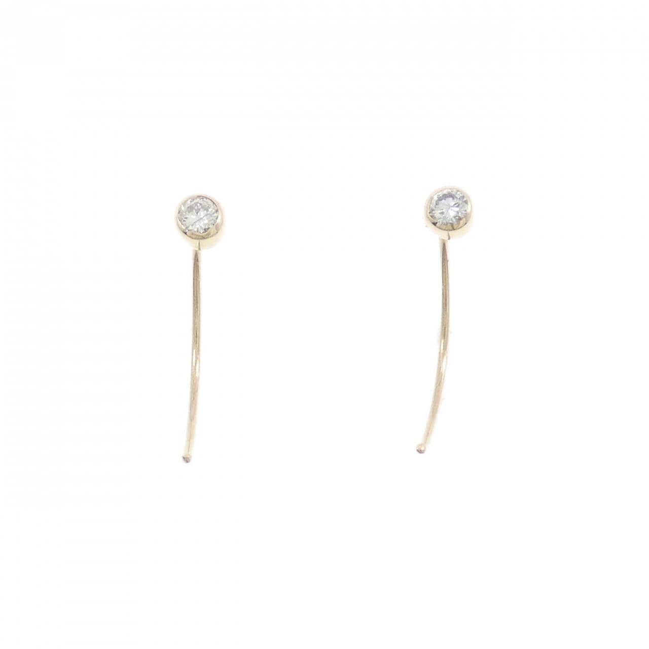 K10YG ダイヤモンド ピアス