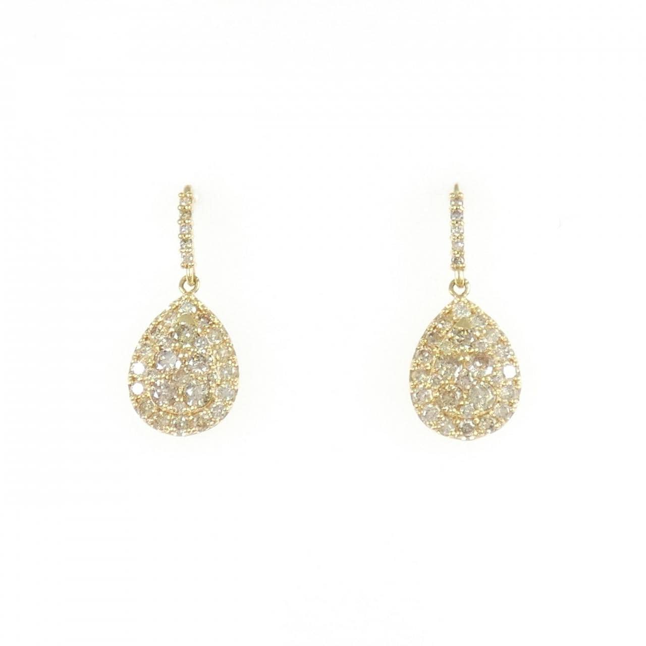 K18YG ダイヤモンド ピアス 1.00CT