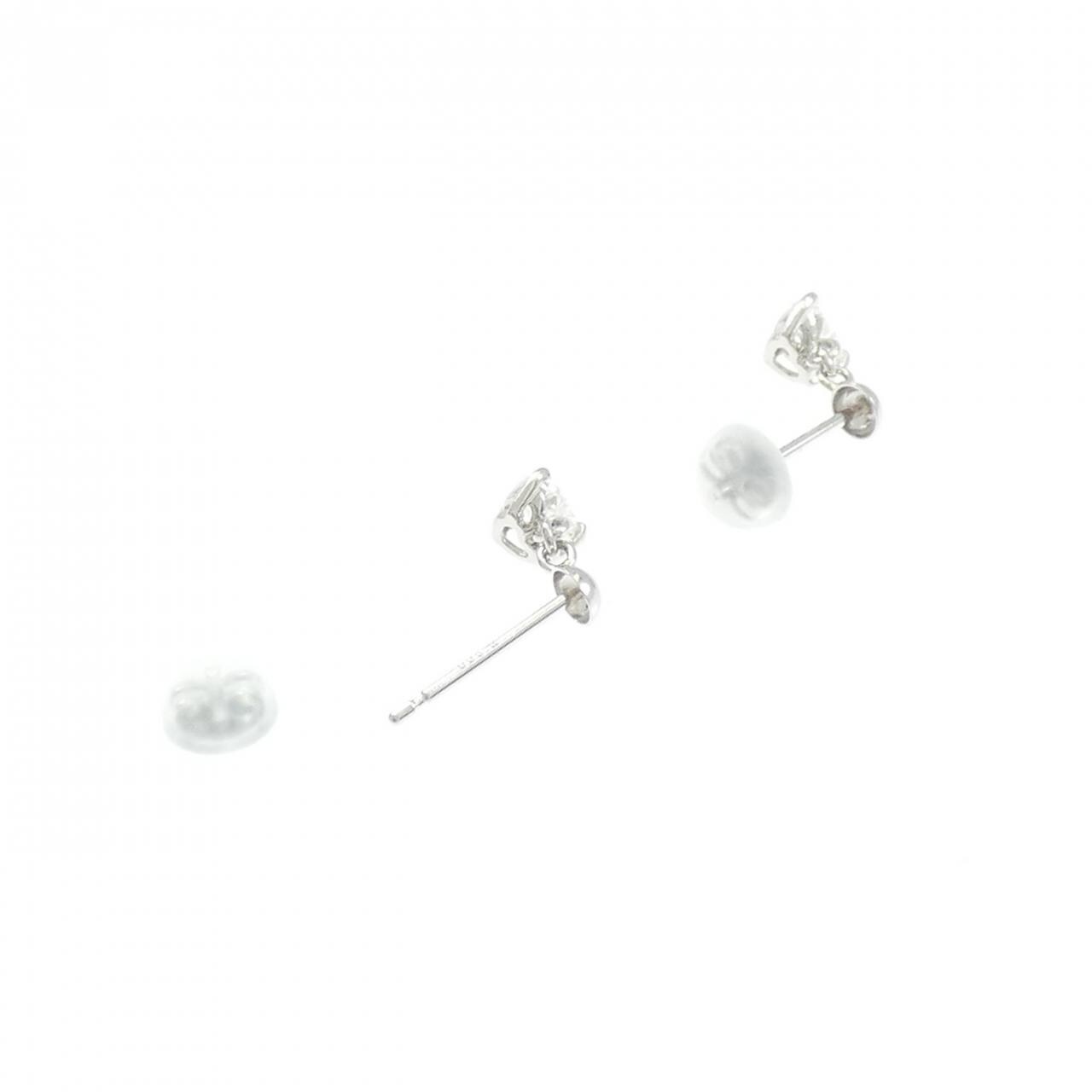 PT900 ハート ダイヤモンド ピアス 0.386CT