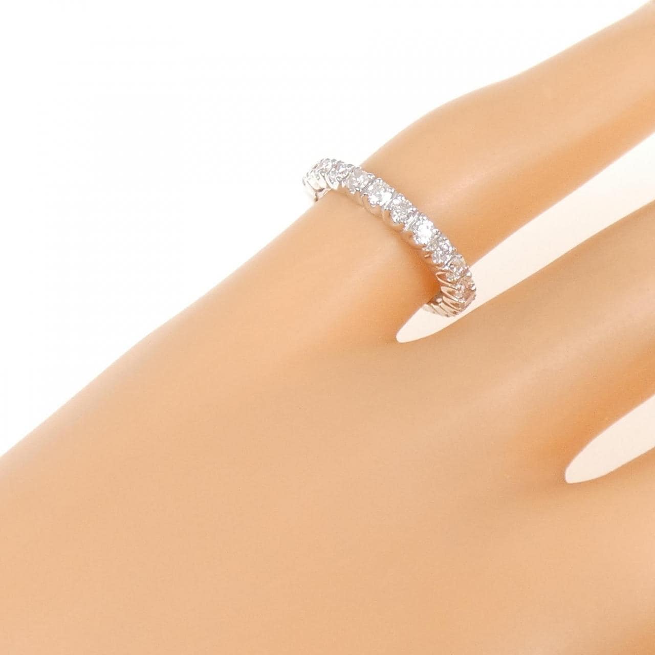 K14WG ダイヤモンド ピンキー リング 0.50CT