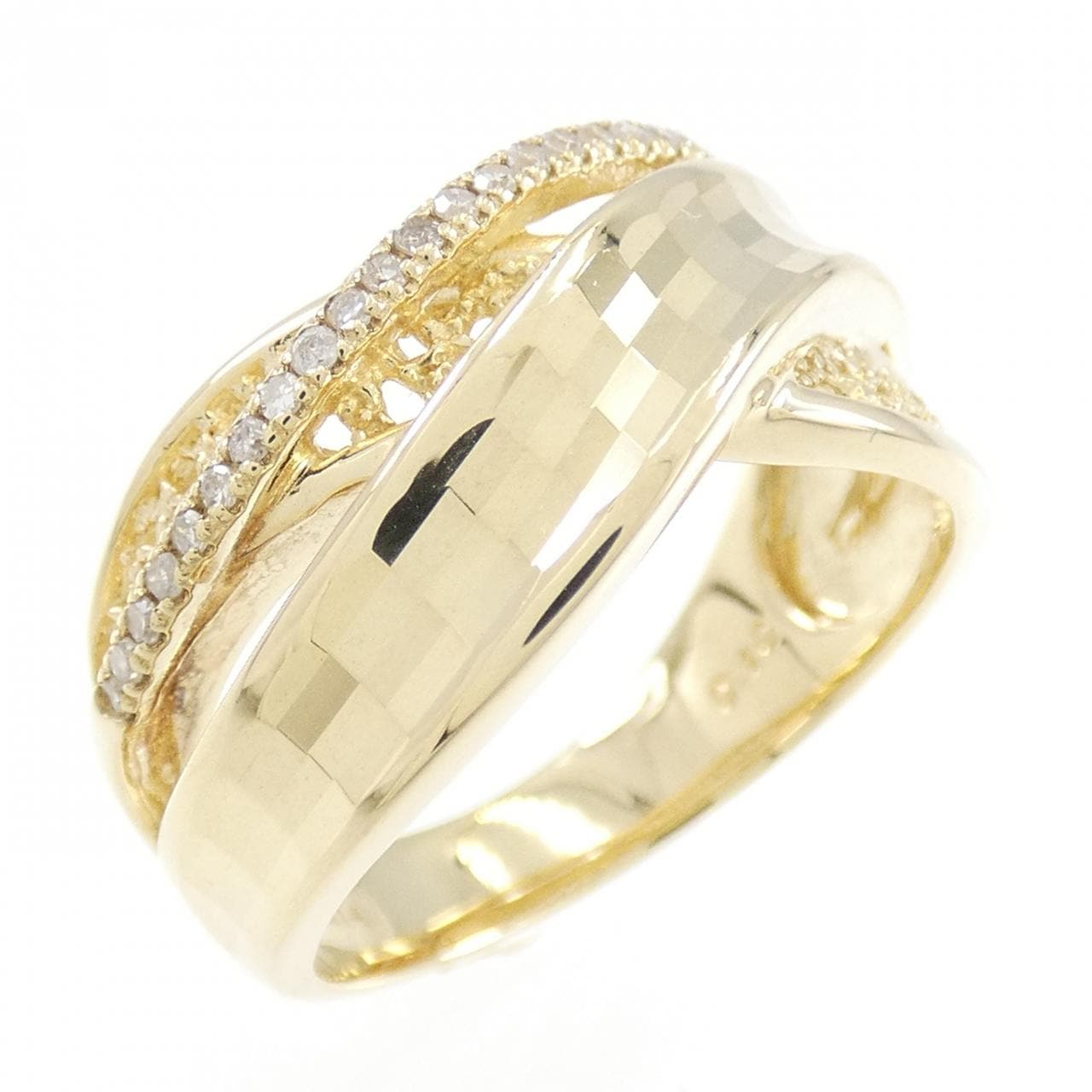 K14YG ダイヤモンド リング 0.10CT