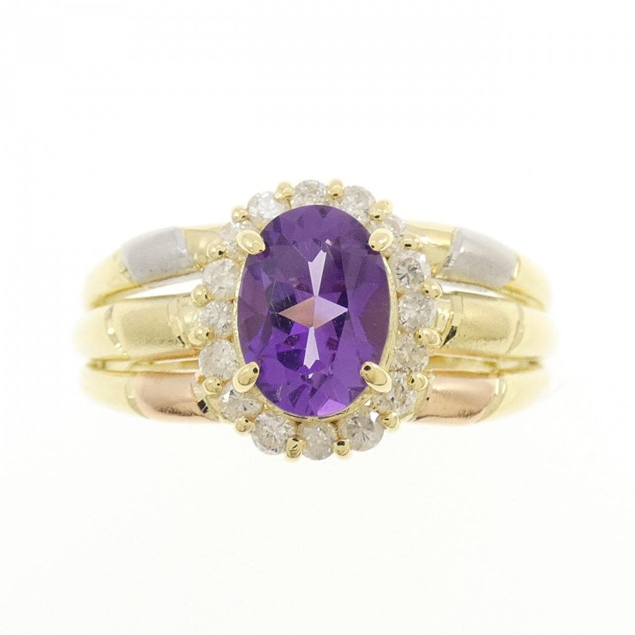 K18YG/PT900/K18PG アメジスト リング