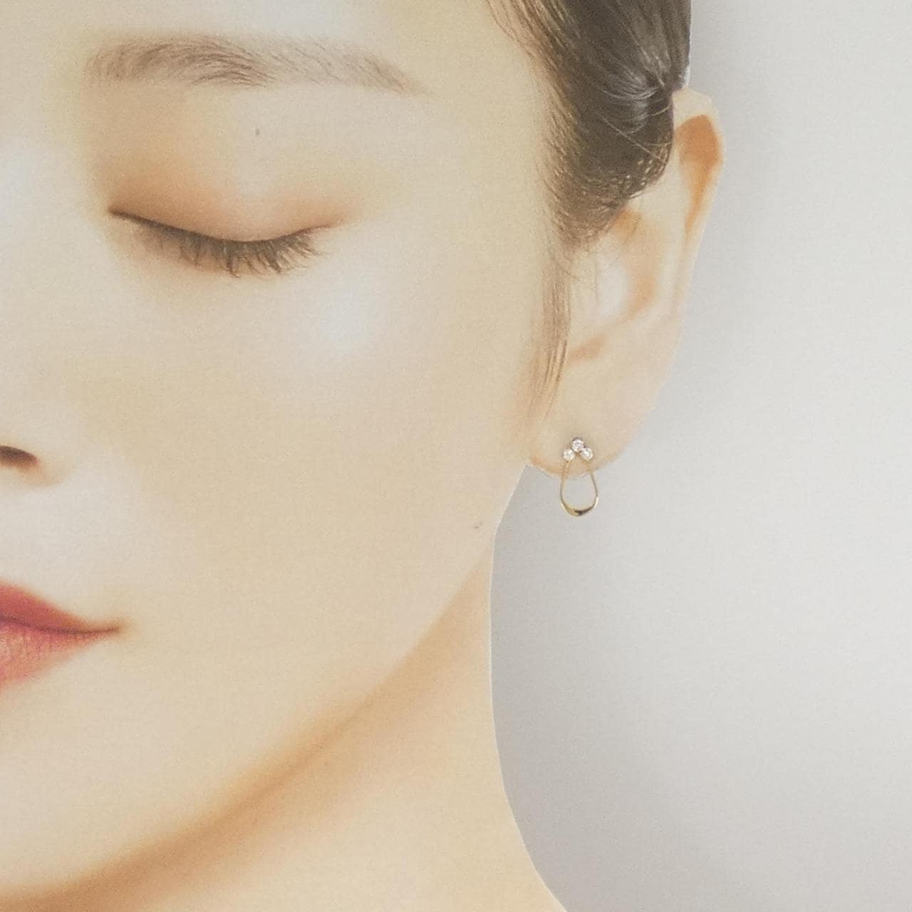 K18YG キュービック ピアス