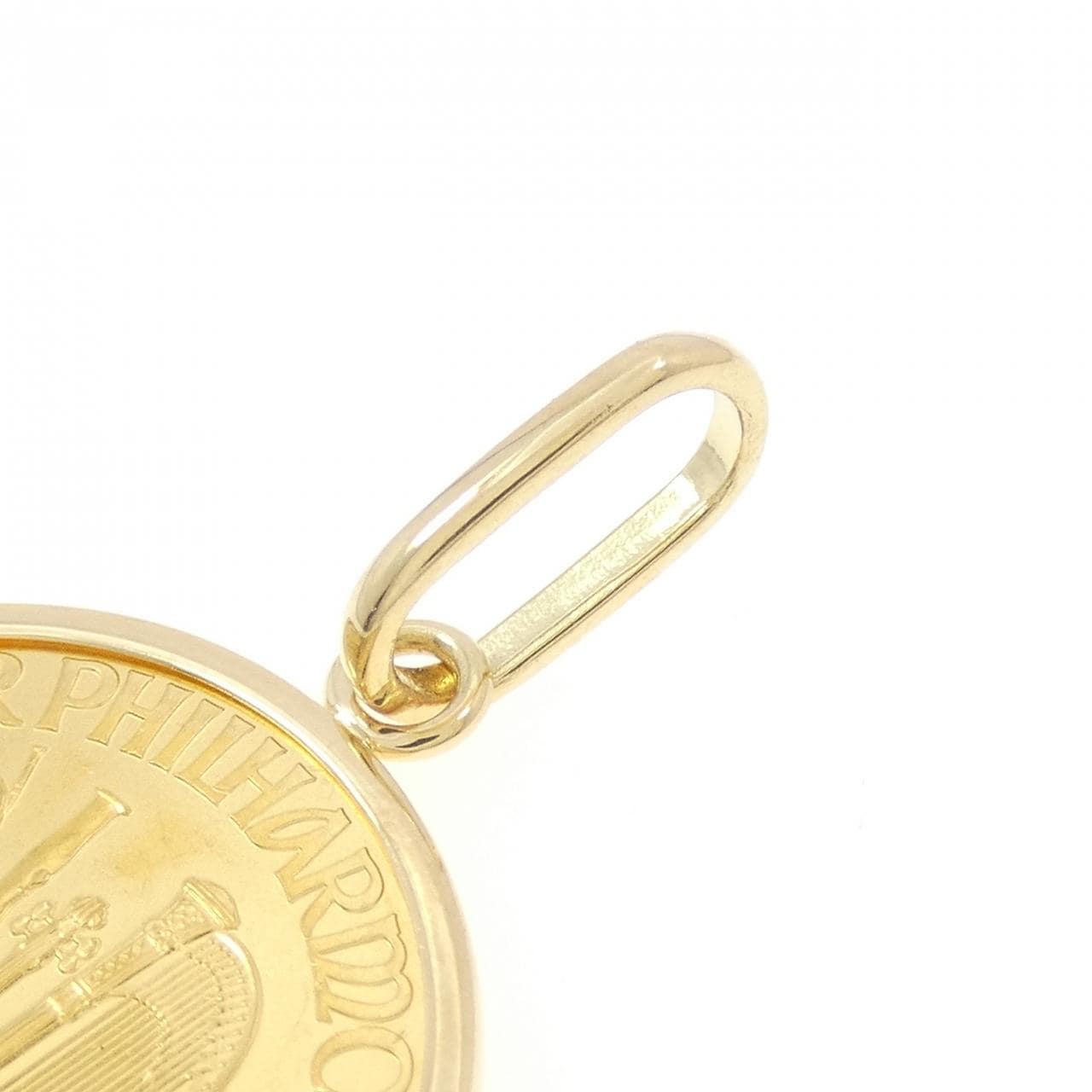 K18YG(枠) コイン ペンダント