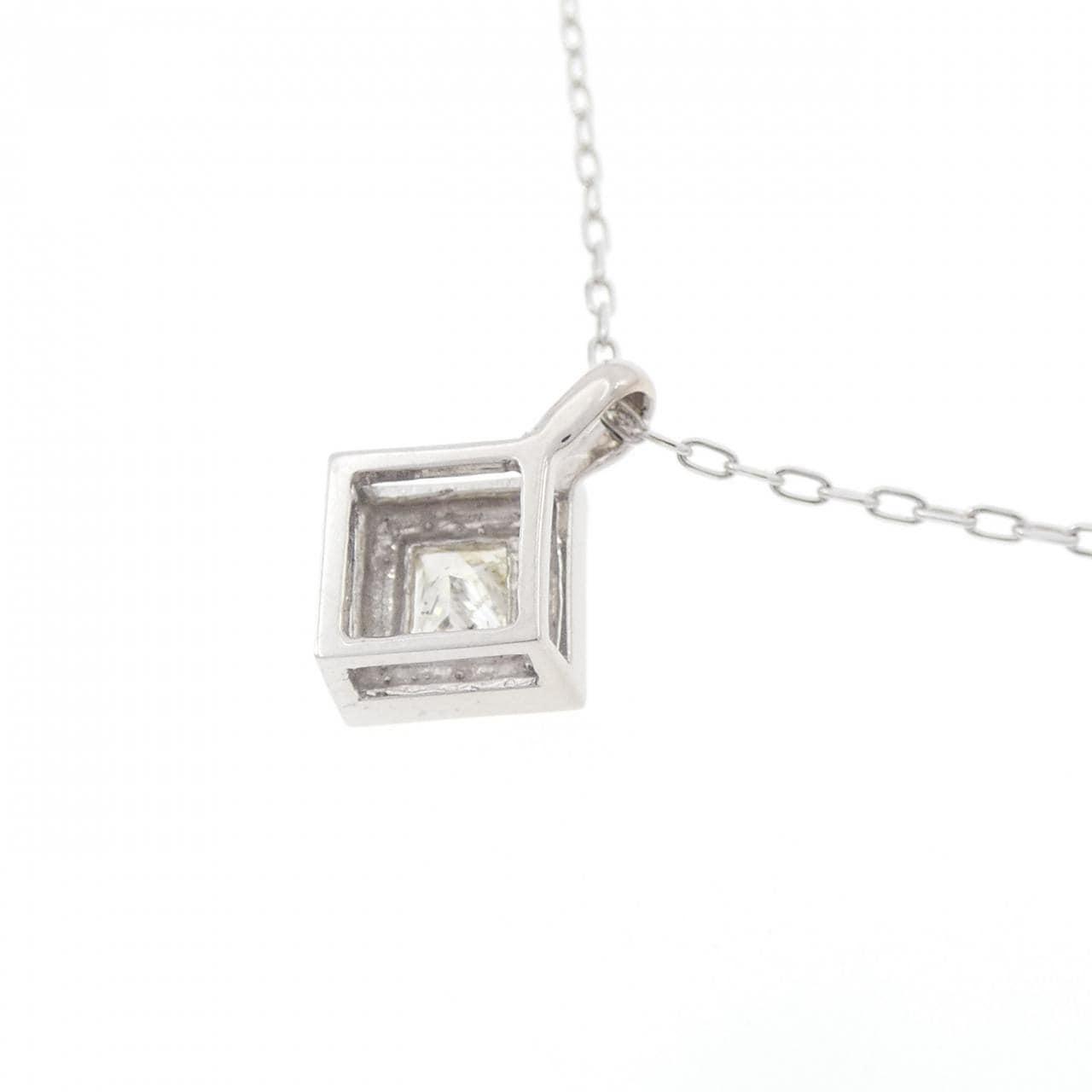 K18WG ダイヤモンド ネックレス 0.15CT