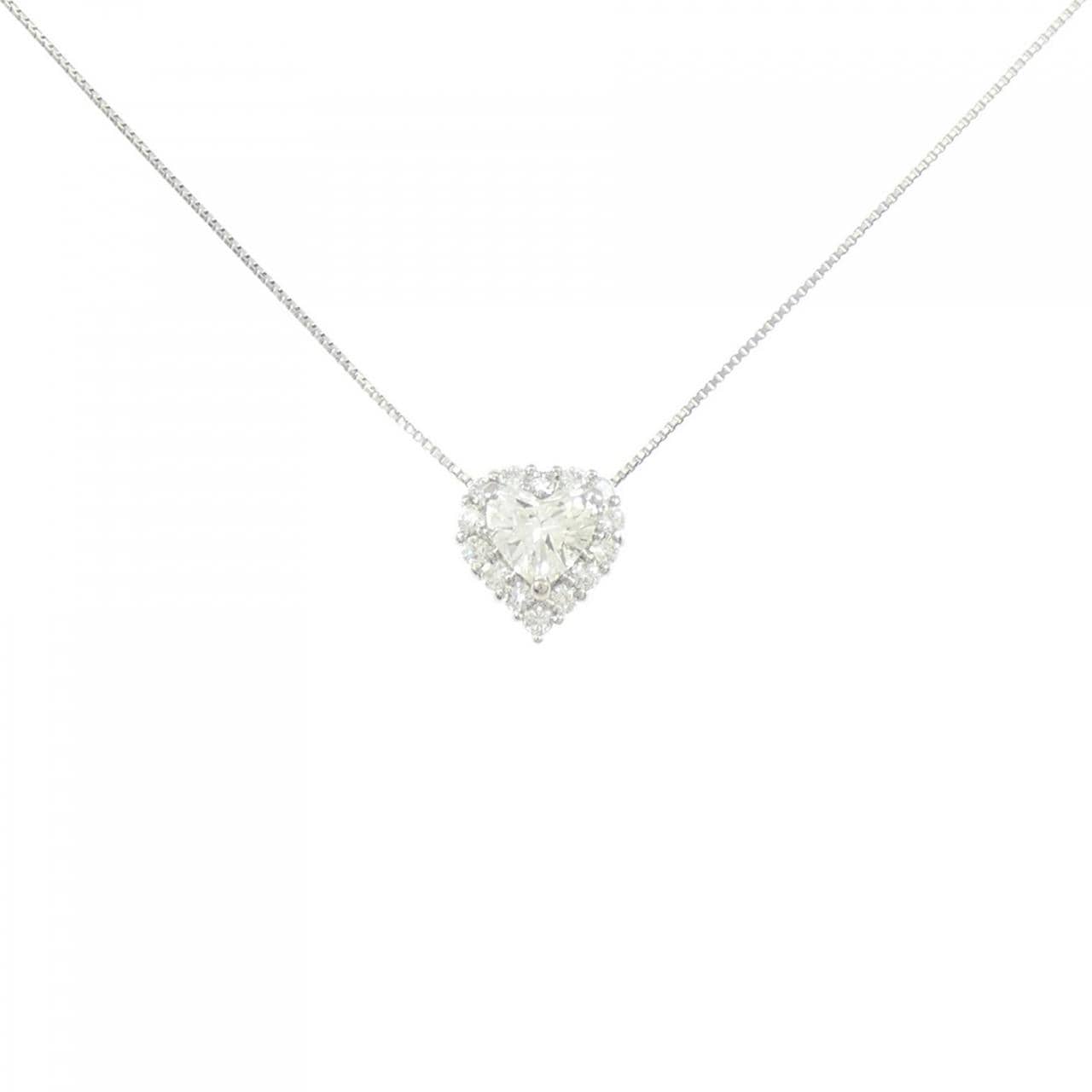 PT900/PT850 ダイヤモンド ネックレス 0.571CT I SI2 ハートシェイプ