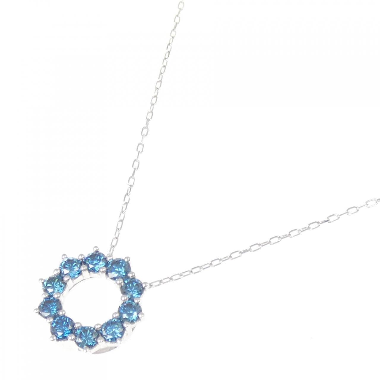 K18WG ダイヤモンド ネックレス 1.00CT