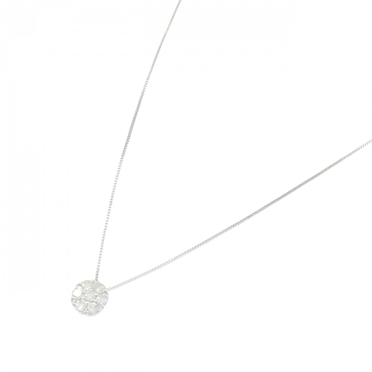 K18WG ダイヤモンド ネックレス 0.20CT