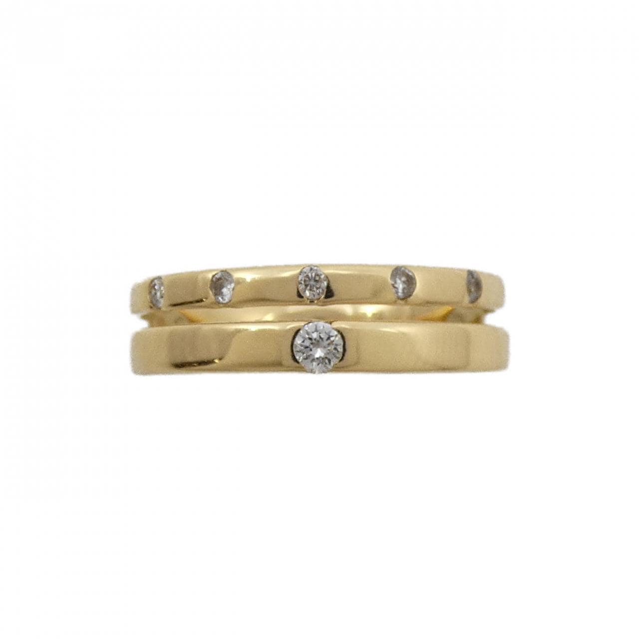 K18YG ダイヤモンド リング 0.12CT