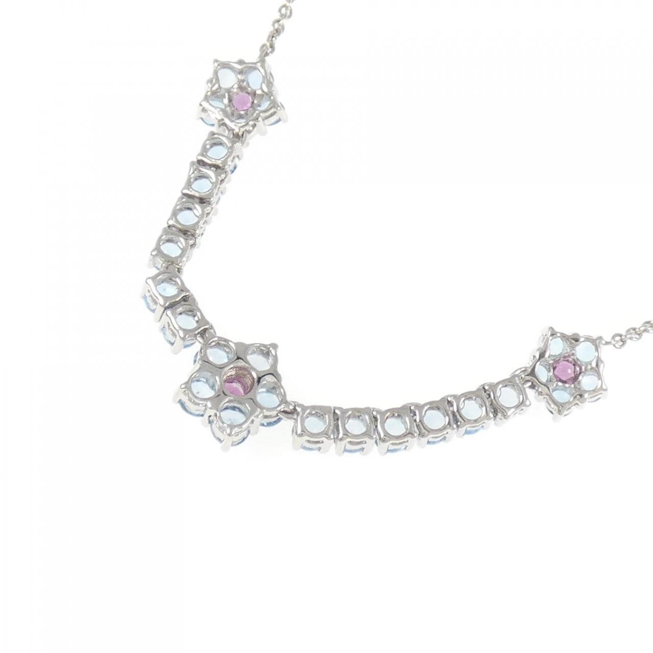 K18WG ガーネット ネックレス