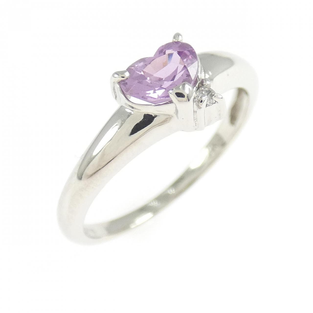 PT900愛心藍寶石戒指