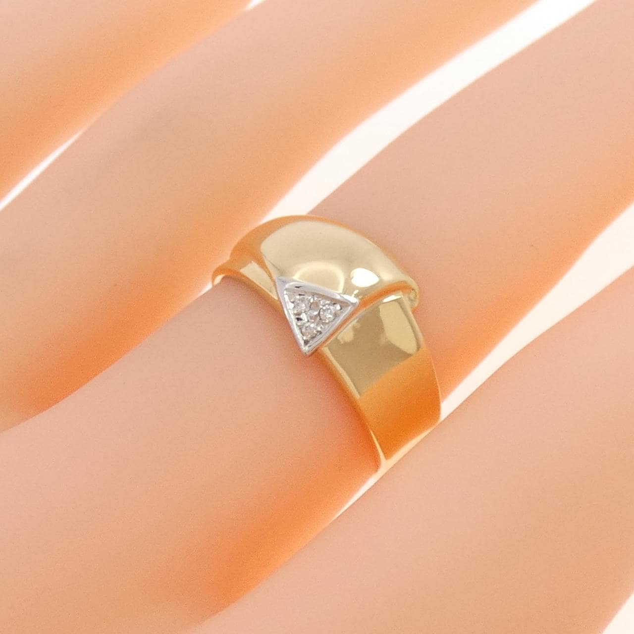 K18YG/PT900 ダイヤモンド リング 0.02CT