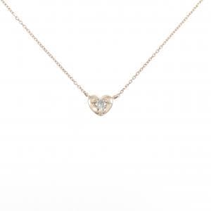 K10PG ハート ダイヤモンド ネックレス 0.05CT