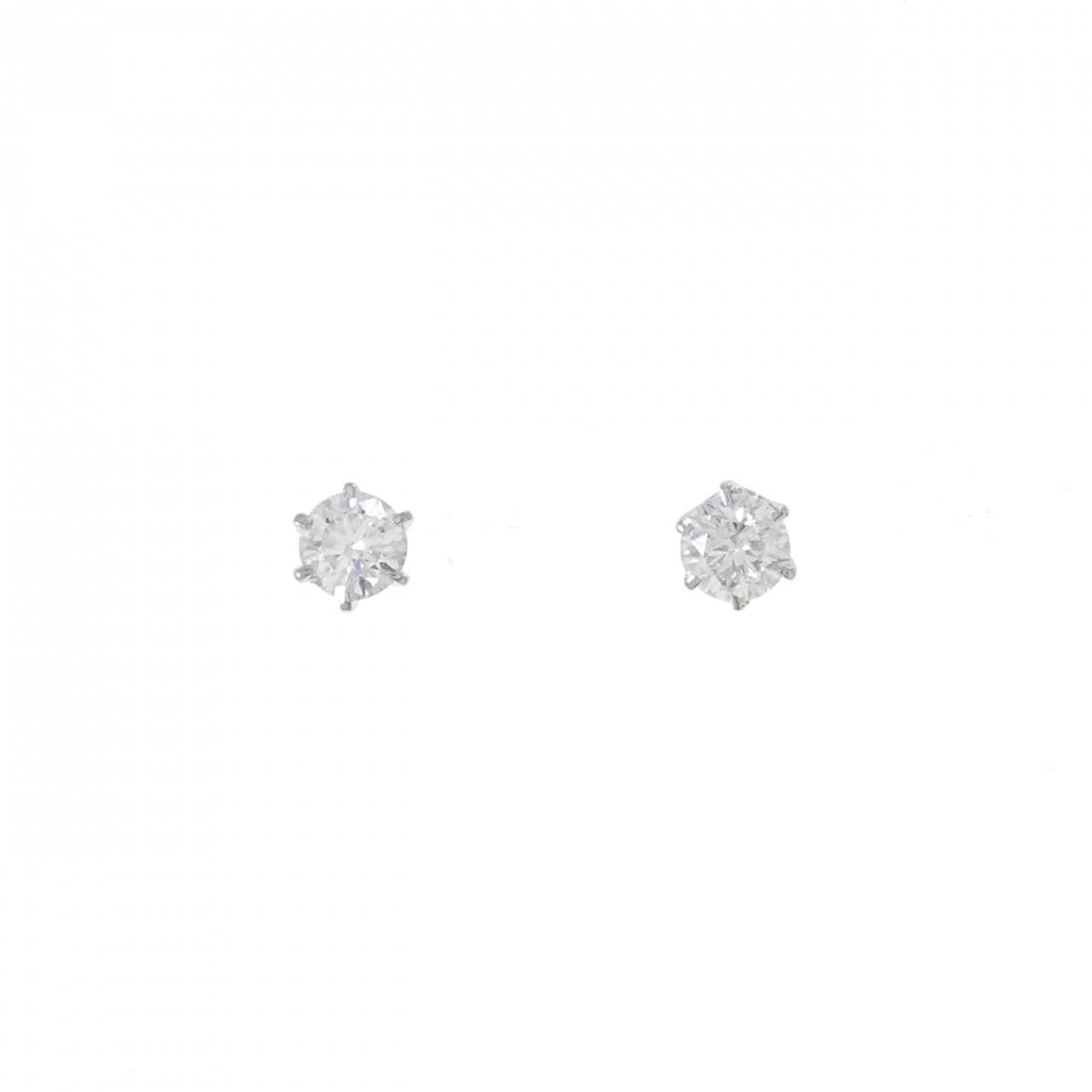 PT900 ダイヤモンド ピアス 0.313CT 0.319CT E-F SI2 VG-GOOD