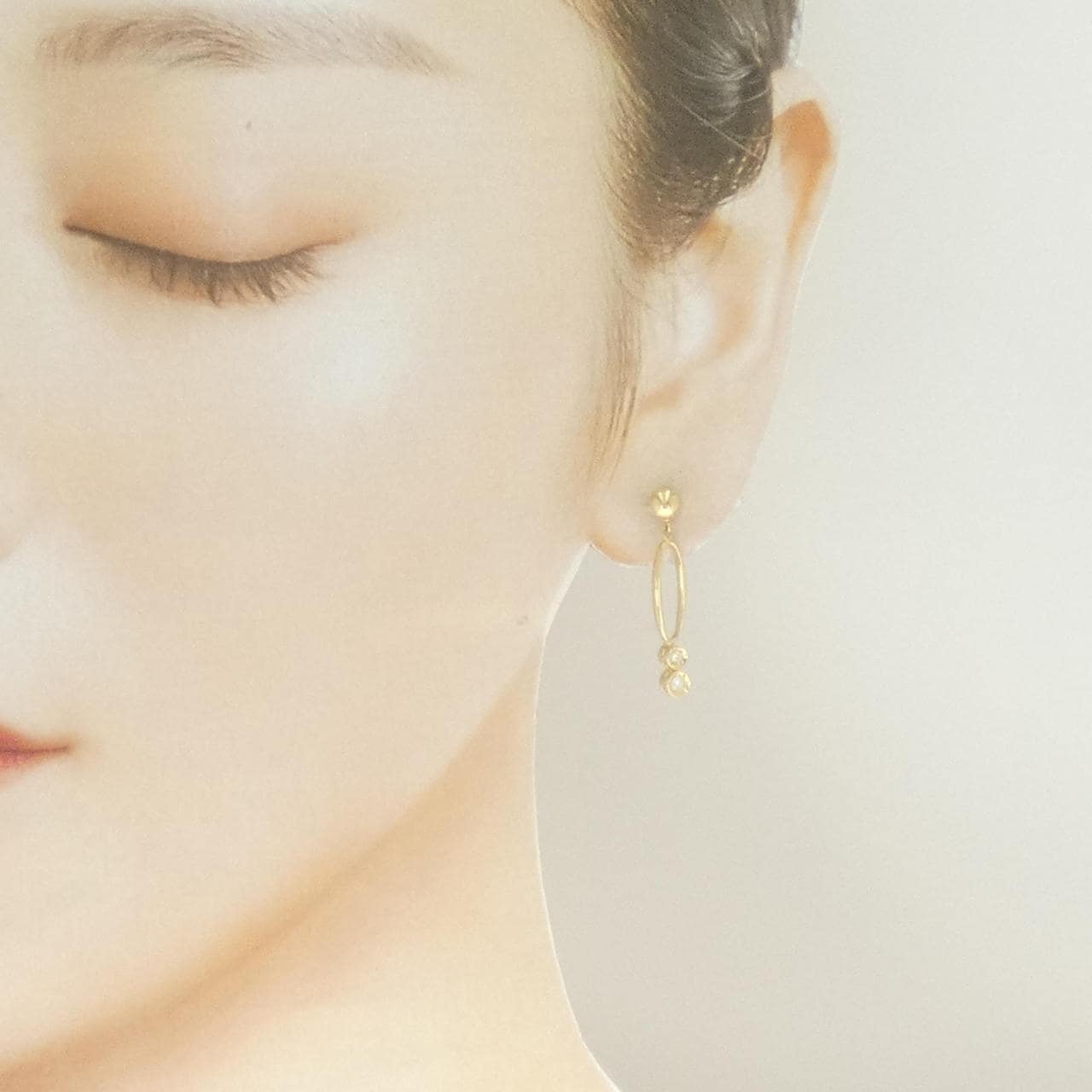 K18YG ダイヤモンド ピアス 0.10CT