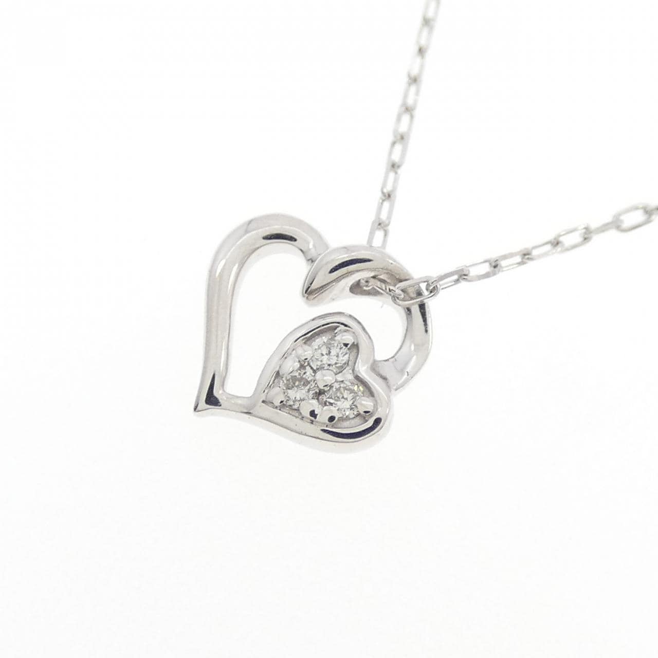 4゜C ハート ダイヤモンド ネックレス