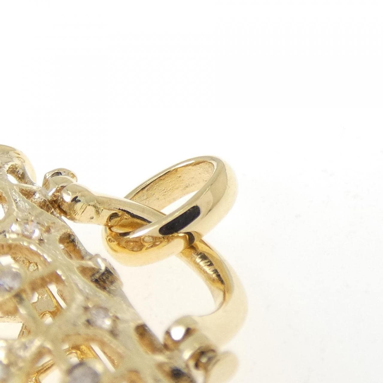 K18YG バッグ ダイヤモンド ペンダント 0.25CT