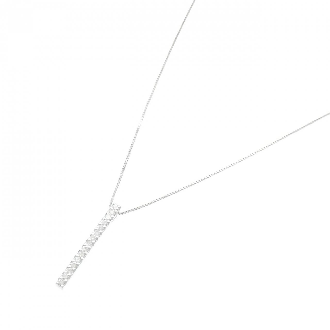 K18WG ダイヤモンド ネックレス 0.30CT