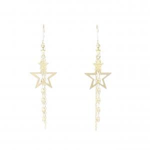 K18YG star earrings