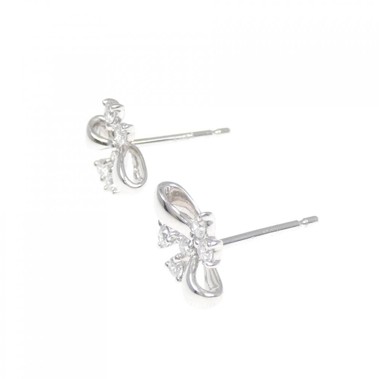 K18WG ダイヤモンド ピアス 0.26CT