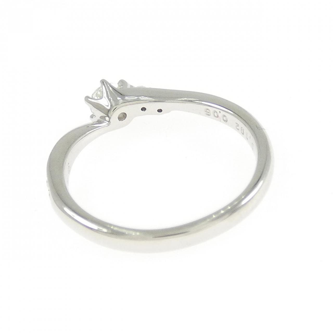 PT950 ダイヤモンド リング 0.192CT F VVS1 3EXT H&C